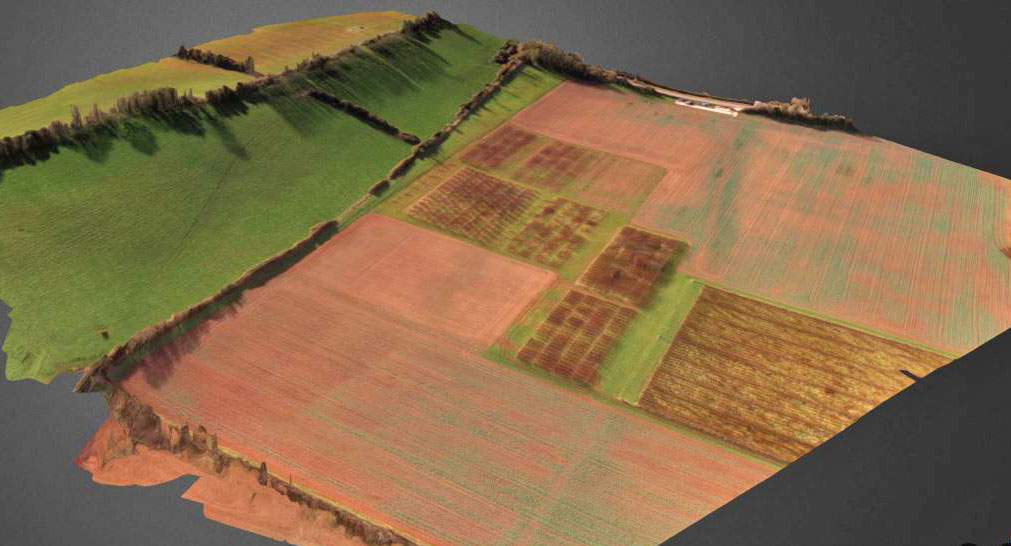 A screen grab of a 3D model of the area